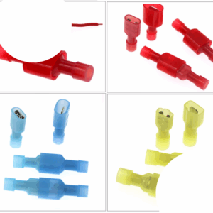 Đầu cốt đực cái FDFN + MDFN dạng ghim dẹt phủ ni lông chống cháy, chịu nhiệt,Đầu cốt điện phủ nhựa loại FDFN, MDFN