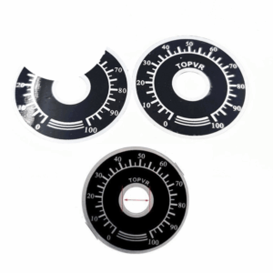 Nhãn dán, Vạch Chia Mức 0-100  sử dụng cho biến trở Tocos, SAKAE, WDD35D-4, WDD35D-1